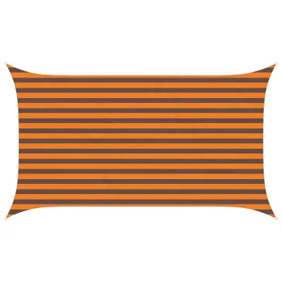 vidaXL Sončno platno Oranžna in Rjava 3,5 x 2 m 100% poliester Oxford