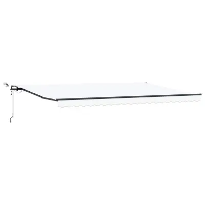 vidaXL Tkanina za senčnik z Bela 500 × 350 cm Poliester