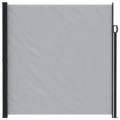 vidaXL Zložljivo stransko senčilo Siva 500 x 220 cm Poliester