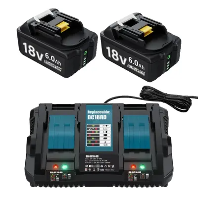 Zamenjava baterije Makita 18V, kapaciteta 6.0Ah, hitro polnjenje, združljivo z BL1860, 1 set