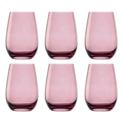 Barvna steklena kozarca ELEMENTS 6er set, sivo vijolična, 465 ml