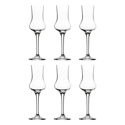 Set 6 grappaglasov 90 ml kristalno steklo za grapo in destilate