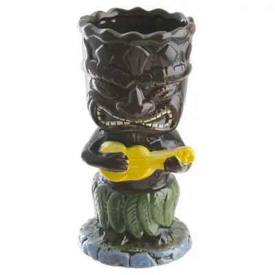Tiki skodelica Ukulele 400 ml, keramična rjava za kavo in čaj