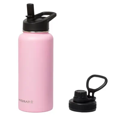 Steklenica za vodo bidon iz nerjavečega jekla, dvojna stena, toplotna izolacija, 700 ml, brez BPA, rožnate barve