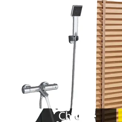 Kopalna pipa, termostatska, stenska montaža, Krom A