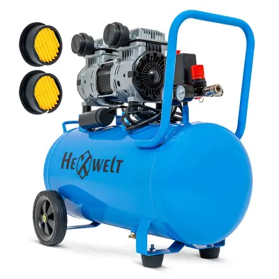 Brezoljni kompresor HEXWELT HW-KBO-2T-50L – 1500 W, 50 L, 8 BAR, 250 l/min