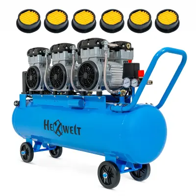 Brezoljni kompresor HEXWELT HW-KBO-6T-100L – 3300 W, 100 L, 8 bar, 576 l/min