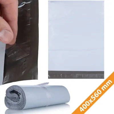 Beli Folija 400x560 Mm – Kurirska Embalaža Iz Močne LDPE Folije, 100 Kosov | Vodoodporna, Samolepilna