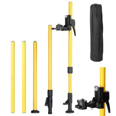 Spreading Pole 455 Cm Aluminijasta Stativna Palica – Nastavljiva Višina, 1/4" Navoj | Vključuje Pokrov, Clamps