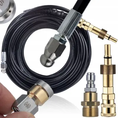 Set Hydrojet Pro Max 20M – Kalizacijska Cev Z Adapterji | 200 Bar, M22, 2 Šobe, Za Bosch Stari Tip, AR, Black&Decker