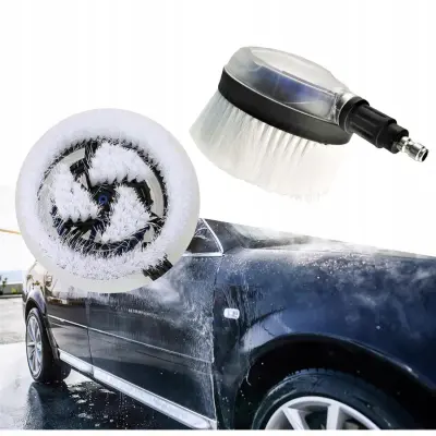 Hydrobrush Pro360 Swivel Ščetka Za Visokotlačni Čistilec | Sponka 1/4QC, Mehko Vlasje, Avto, Steklo, Fasada