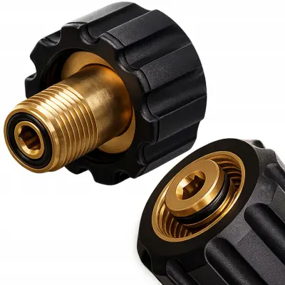 Adapter Za Brizgalno Cev M22x1.5 Notranji 14 Mm Na M18 Zunanji – Mosič, O-Obroč, Za Visokotlačne Čistilnike