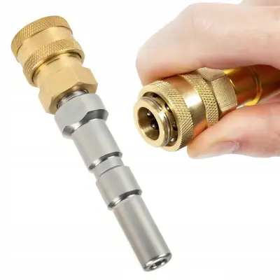 Nilfisk Steelconnect Adapter – Adapter Za Viskotlačne Naprave Nilfisk | Hitro Priključevanje 1/4" Iz Nerjavečega Jekla In Medenine