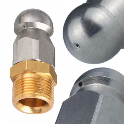 Šoba Kret M22 – Kalizacijska Šoba Za Čiščenje Cevi Karcher HD HDS | 4 Odprtine, Jeklo, 350 Bar, 155°C