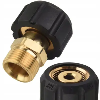 Redukcijski Adapter M22-3/8 Zunanji – Mosiđ, Za Visokotlačne Čistilnike Kärcher HD HDS | Natančni Navoj, Trajnost