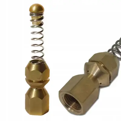 Jettwist Pro 1/8 Šoba Rotacijska 3D Za Čiščenje Cevi Kalizacije | Mosiđ, Navoj 1/8", Elastična Vodič