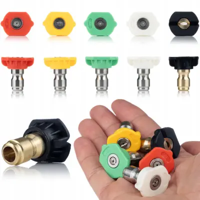 Set 5 Šob Za Visokotlačni Čistilnik Nadomestni Del Za Rosfix Lavor Parkside Bosch Pro | Quick Connect 1/4" | Cat 0°–60° | Primer 1.397 Mm