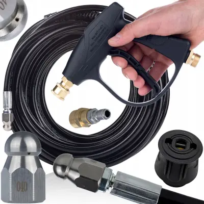 Canaljet Click Compact – Celoten Komplet Za Čiščenje Kalizacja | 20 M Cev, Adapter 1/4", Pištola 300 Bar