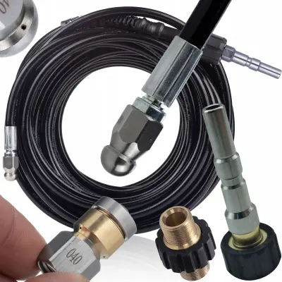 Projetmax 20M Kanalizacijska Cev – Nadomestni Del Za Visokotlačni Čistilnik Nilfisk Kranzle D12 | 20 M, 200 Bar, 2 Šobe, M22