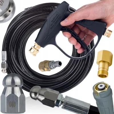 Canaljet Easy!Lock Compact Brizgalna Cev – Set Za Čiščenje Kalizacja | 20 M, 300 Bar, Nadomestni Del Za Airless Naprava Karcher HD HDS