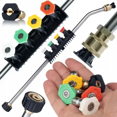 Powerjet M22 Lance Za Visokotlačni Čistilnik Nadomestni Del Za Karcher Bosh M22 | 5 Šob 1/4" Quick Connect, 200 Bar, 60°C, M22x1,5