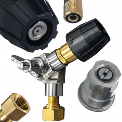 Lance Regulirana Šoba M18 – Nadomestni Del Za Visokotlačni Čistilnik Kärcher HD HDS | 200 Bar, 90°C, Prilagodljiv Prstni Spoj ±190°