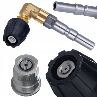 Mini Kotična Brizgalna Cev KEW D12 – Zamenljiva Ravna Šoba M18x1.5 | Nadomestni Del Za Visokotlačni Čistilnik Karcher Nilfisk Kranzle