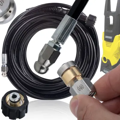 20 M Čistilna Cev Za Kalizacjacijo – Šoba, M22 Navoj | Nadomestni Del Za Visokotlačni Čistilnik Kärcher K2–K7, 200 Bar, 60 °C