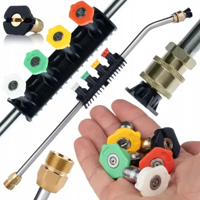 Set Lance 1/4" Šoba – Nadomestni Del Za Visokotlačni Čistilnik Kranzle Makita Oleo-Mac M22M, 200 Bar, 60°C, M22 Navoj