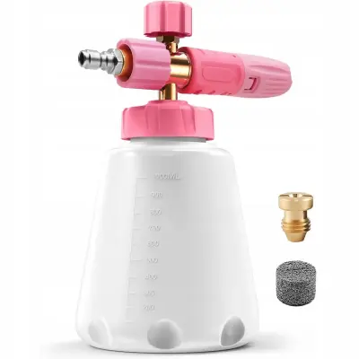 Penilna Šoba R-02 – Prosojen 1L Rezervoar, Mosiđ, 1.1 Mm Šoba, Nastavljiv Pretok, 1000–2200 PSI