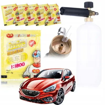 Set 5x Proizvod Za Aktivno Peno – Prašek Za Penilno Šobo 6g In Penilna Šoba 1000ml Za Visokotlačni Čistilec