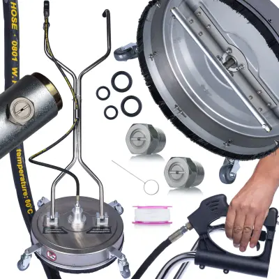 T-Racer 21 Steelspin Ščetka Za Visokotlačno Čiščenje – 3200 PSI, 53 Cm, 4 Vrteče Šobe, 3/8" Hitro Spojka