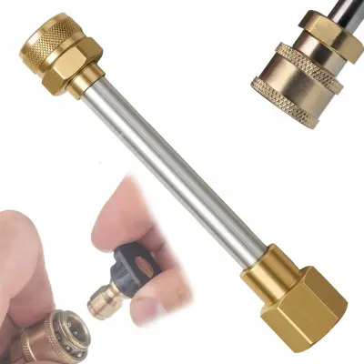 Qrc-Easylock TR22F – Podaljšek Ženski Navoj TR22 X 1,5 | QRC 1/4, Mosičena Konstrukcija, Za Penilne Šobe Kärcher Easy!Lock