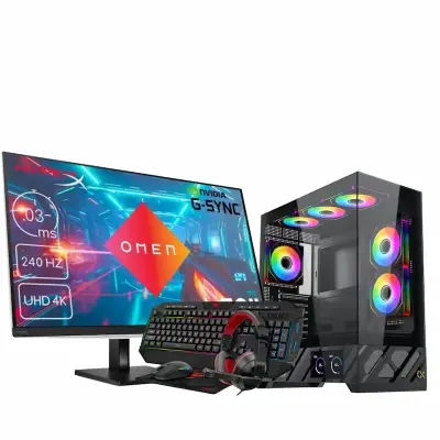 Gaming računalniški komplet DAIMYO A97X RTi57, Ryzen 7 9700X, RTX 5070Ti, 32GB RAM, 1TB SSD, 32" 1440p + Oprema, W11P