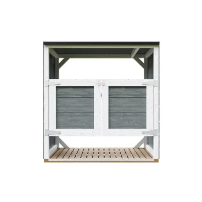 Nadstrešek za smetnjake 2x240L, vrtna shramba Timbela M980A-CAVERN STEEL