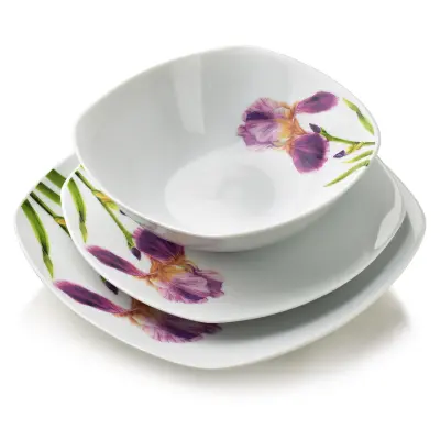 Jedilni servis porcelan AFFEKDESIGN by Mondex Lea Iris 16,5/19,5/22 cm bel 18 kos