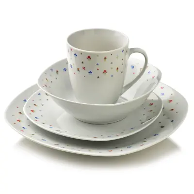 Jedilni servis porcelan AFFEKDESIGN by MONDEX Lea Mini 25,5/19,5/17 cm vijolična 16 kos