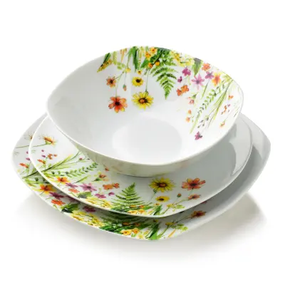 Jedilni servis Porcelan AFFEKDESIGN by MONDEX Lea Gelb 16,5–22 cm, 500 ml bela 18 kos