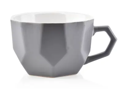 Skodelica keramična Affekdesign Sally Geo 12x15xV7,8 cm siva 1 kos
