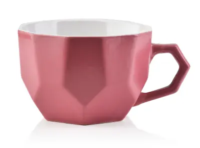 Skodelica porcelanasta Mondex Sally Geo 12x15xV7,8 cm roza 1 kos