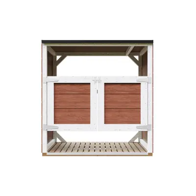 Nadstrešek za smetnjake 2x240L, vrtna shramba Timbela M980A-REDWOOD RED