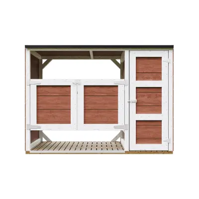 Nadstrešek za smetnjake 2x240L, vrtna shramba Timbela M981A-REDWOOD RED