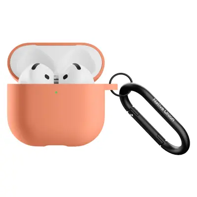 Native Union, Silikonski ovitek za AirPods 4 s kovinskim karabinom, Oranžna