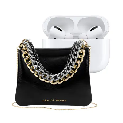 IDEAL OF SWEDEN, Mini torbica za AirPods All Generation Edge model z odstranljivim naramnim trakom, Črna