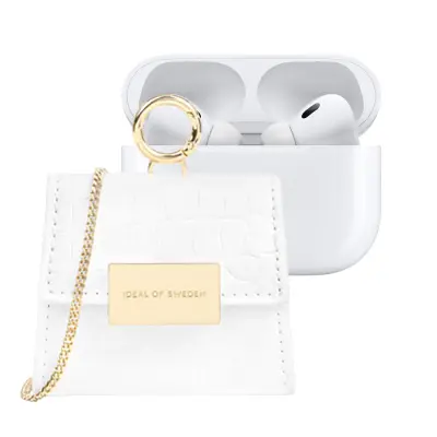 IDEAL OF SWEDEN, Mini torbica za AirPods Any Generation Model Lilou z nastavljivim ramenskim trakom, Bela