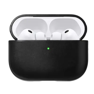 Nomad, Ohišje za AirPods 4, model Modern Leather, odporno na udarce, Črna