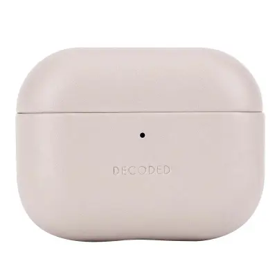 Decoded, Ovitek za AirPods Pro 3 iz usnja, ultra eleganten, Aircase serija, Bež