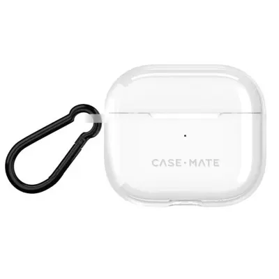 CASE MATE, Ohišje za AirPods 4 Tough s karabinom, odpornim na praske, Bela