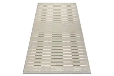 FLUX 461.124.SA400 volnena preproga OSTA - geometrijska, strukturna, loft siva / zelena 200x300 cm