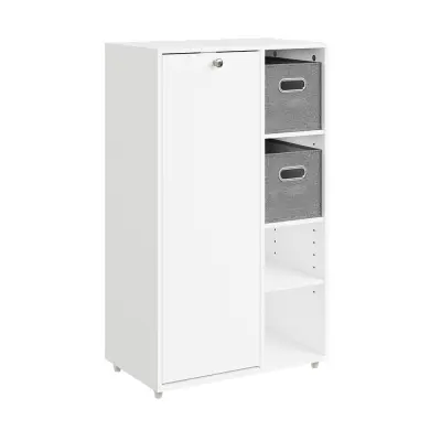 Visoka omara za shranjevanje Bela 50x30x85cm BZR218-W